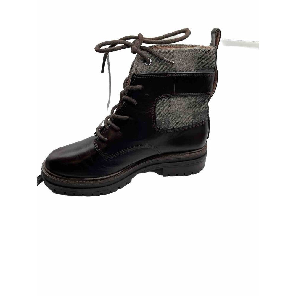 Louise et Cie Saliha Brown Leather Lace-Up Lug Sole Boot Size 39/US 8.5 NWOB